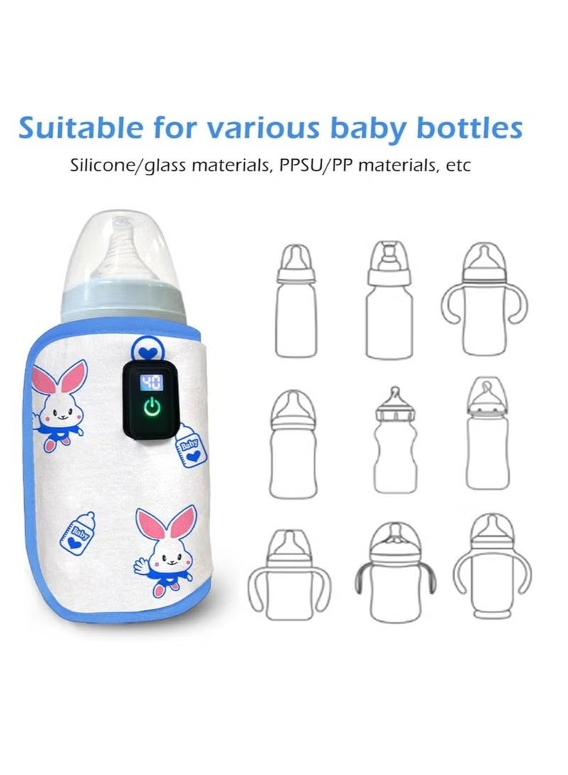 Gonice Baby Bottle Warmer, Baby Bottle Insulation Cover Bottle Warmer with 18W Quick Charge, Portable Bottle Warmer Adjustable Milk Warmer with Temperature Control,For Night Feeding - Image 5