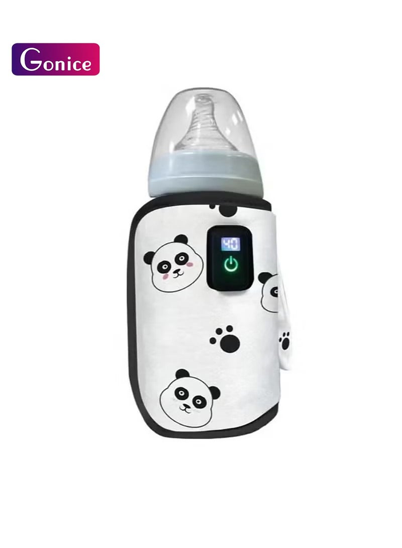Gonice Baby Bottle Warmer, Baby Bottle Insulation Cover Bottle Warmer with 18W Quick Charge, Portable Bottle Warmer Adjustable Milk Warmer with Temperature Control,For Night Feeding - Image 1