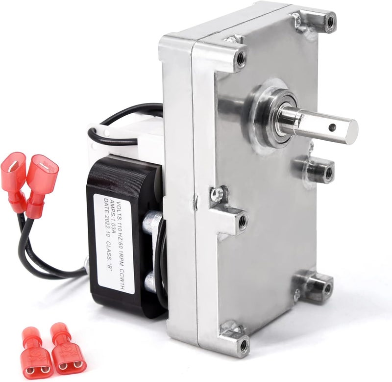 Criditpid Replacement 80488 Auger Motor for Vogelzang VG5790 VG5770, US Stove American Harvest 6039 6041, King KP130, 5502M Pellet Stoves, 1 RPM Counter Clockwise Auger Motor. - Image 1