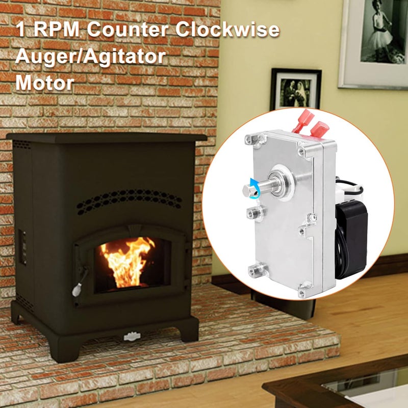 Criditpid Replacement 80488 Auger Motor for Vogelzang VG5790 VG5770, US Stove American Harvest 6039 6041, King KP130, 5502M Pellet Stoves, 1 RPM Counter Clockwise Auger Motor. - Image 4