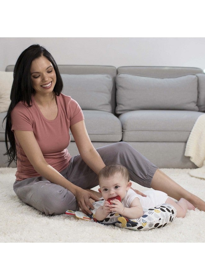 Boppy Tummy Time Prop, Black and White Modern Rainbows with Teething Toys, A Smaller Size for Comfortable Tummy Time, Attached Toys Encourage Neck and Shoulder Strength Building - Image 5