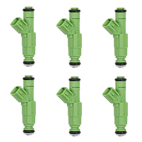 Gledewen Fuel Injector 4 Holes 6Pcs | Replacement for 2001-2007 Chrysler Town & Country Voyager Dodge Caravan Grand Caravan 3.3L V6 | Replace# 0280156007, 812-12141, 04861454AA - Image 1