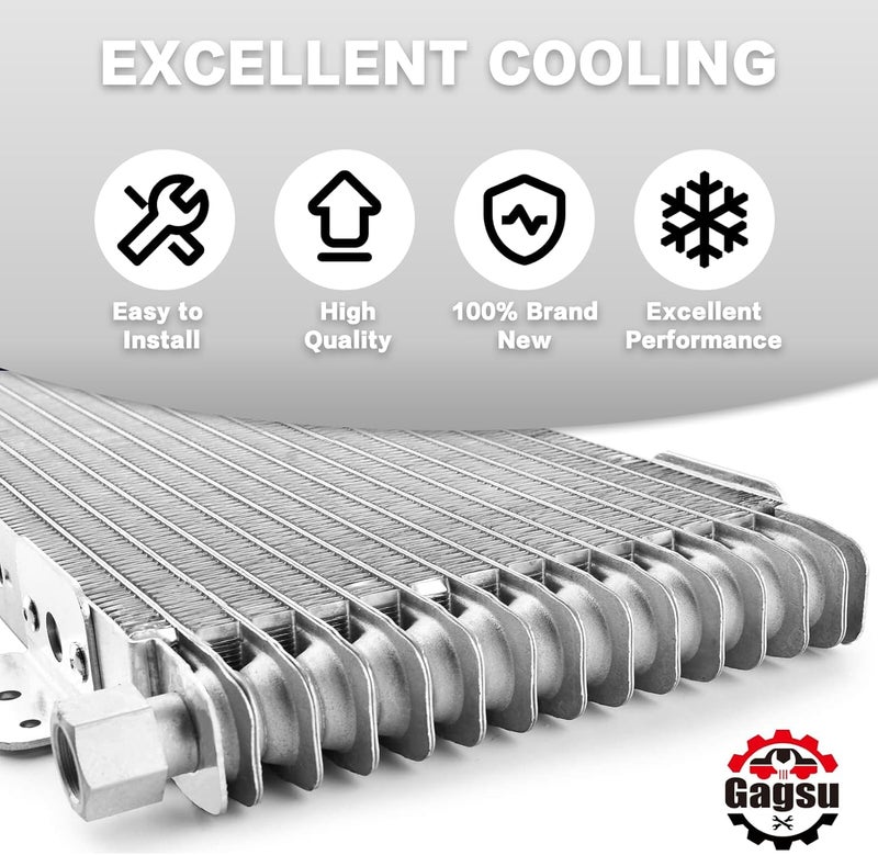 Gagsu 40k Transmission Oil Cooler lpd47391 with Thermal Bypass Valve 708-4739P6 Compatible with tru Cool Heavy Duty 40,000 GVW Max - Low Pressure Drop Trans Cooler - Image 4