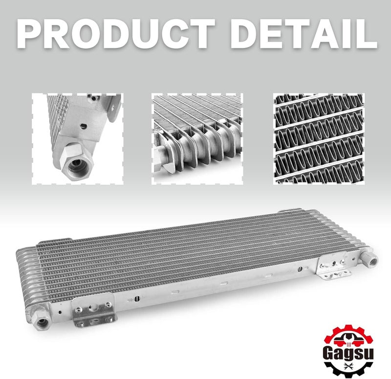 Gagsu 40k Transmission Oil Cooler lpd47391 with Thermal Bypass Valve 708-4739P6 Compatible with tru Cool Heavy Duty 40,000 GVW Max - Low Pressure Drop Trans Cooler - Image 3