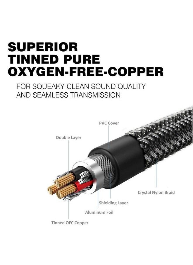 DUKABEL - Topseries Long 6.35Mm (1 4 Inch) To 3.5Mm (1 8 Inch) Headphone Jack Adapter 8Ft (2.4M) 1 8 Female To 1 4 Male Extension Cable 3.5 To 6.35 For Mixer Guitar Piano Amplifier Speaker And More - Image 1