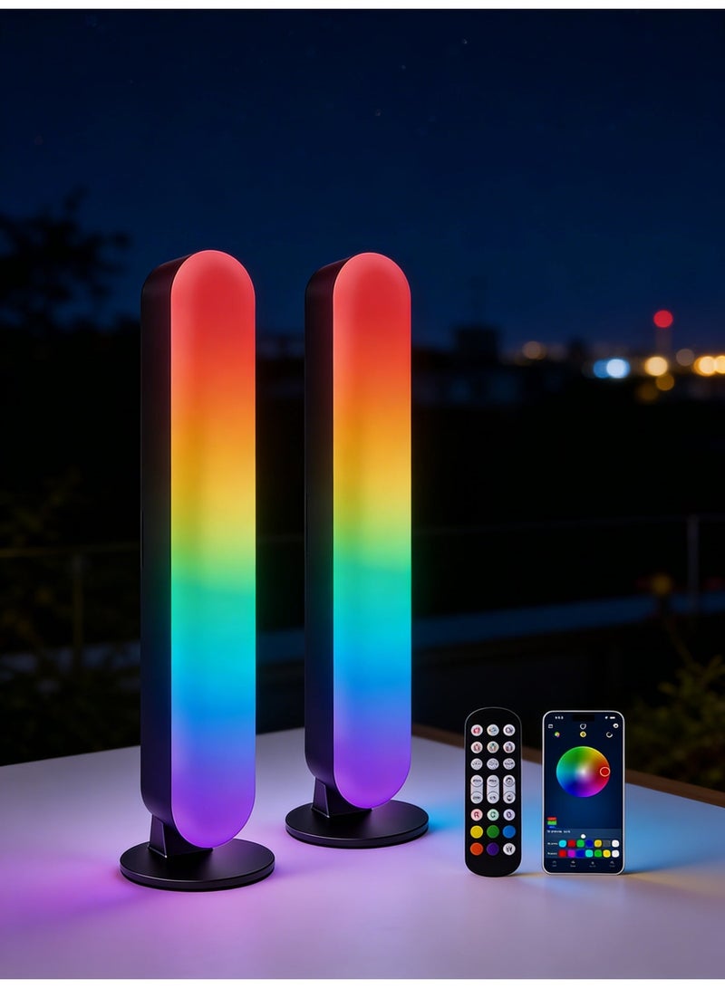 شريط إضاءة LED ذكي (قطعتان)، بأكثر من ١٠٠ وضع ديناميكي ووضع مزامنة الموسيقى - إضاءة خلفية للتلفزيون وإضاءة مزاجية للألعاب والأفلام وتزيين الغرفة - Image 1