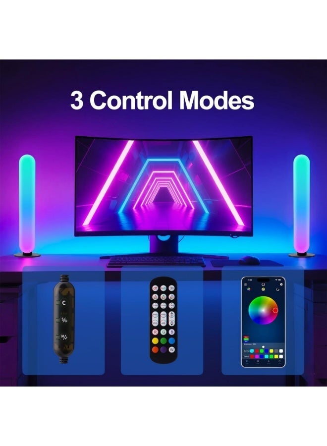 شريط إضاءة LED ذكي (قطعتان)، بأكثر من ١٠٠ وضع ديناميكي ووضع مزامنة الموسيقى - إضاءة خلفية للتلفزيون وإضاءة مزاجية للألعاب والأفلام وتزيين الغرفة - Image 3