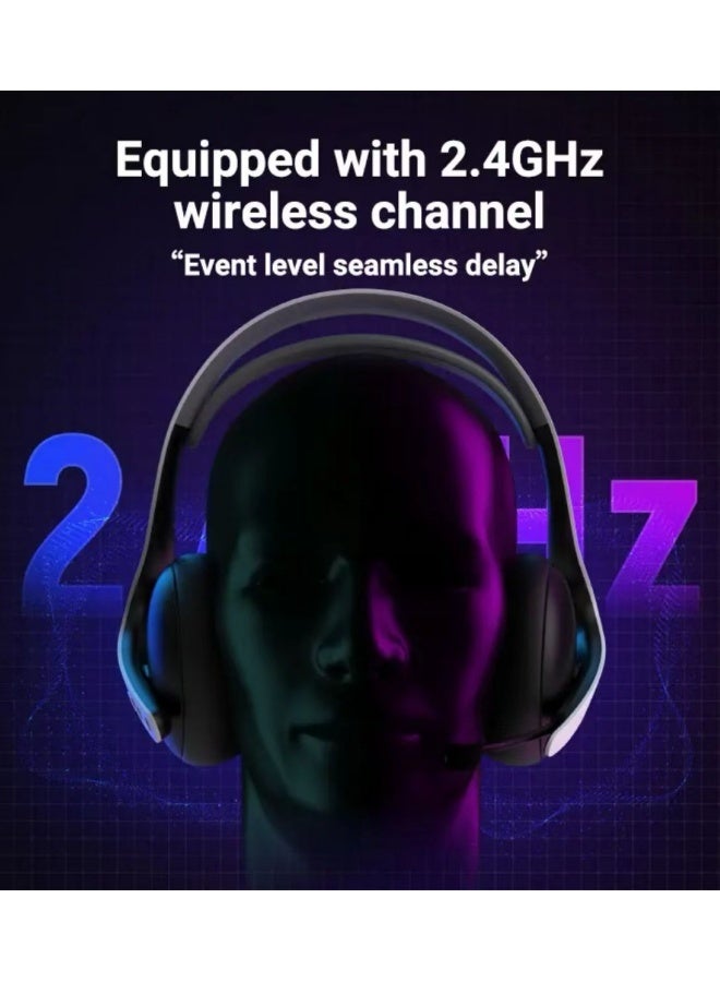 Picun 2.4G Wireless Gaming Headset 7.1 Surround Sound 2.4GHz USB Gaming Headphones Bluetooth ENC Noise Canceling Mic, Bluetooth Headset for PC PS5 PS4 Mac Switch - Image 4