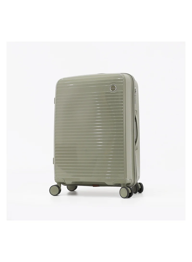 جيوردانو طقم حقائب سفر صلبة غير قابلة للكسر بـ  عجلات من البولي بروبلين متعدد الطبقات  قطع، ، ،  بوصة زيتوني