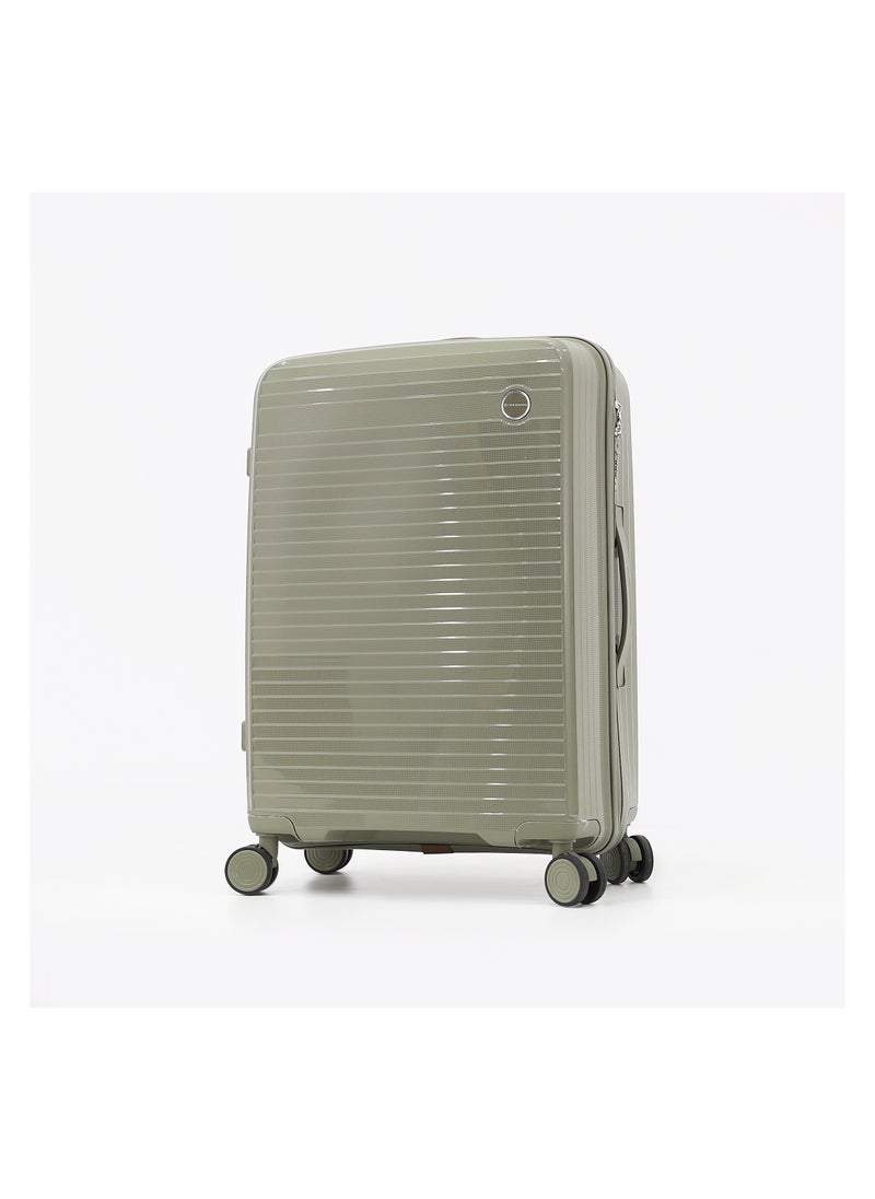 GIORDANO Unbreakable Hardshell PP Luggage Set with 8 Wheels Thick Shell Multi Layer PP 3 Pieces Set, 20, 24, 28 Inch (Olive)  - Image 2