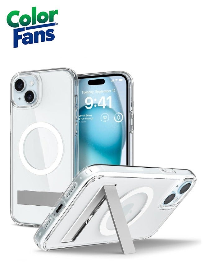 كولور فانس جراب هجين فائق إس ماج فيت لهاتف آيفون 14 بلس مع مسند مضاد للاصفرار - شفاف - Image 1