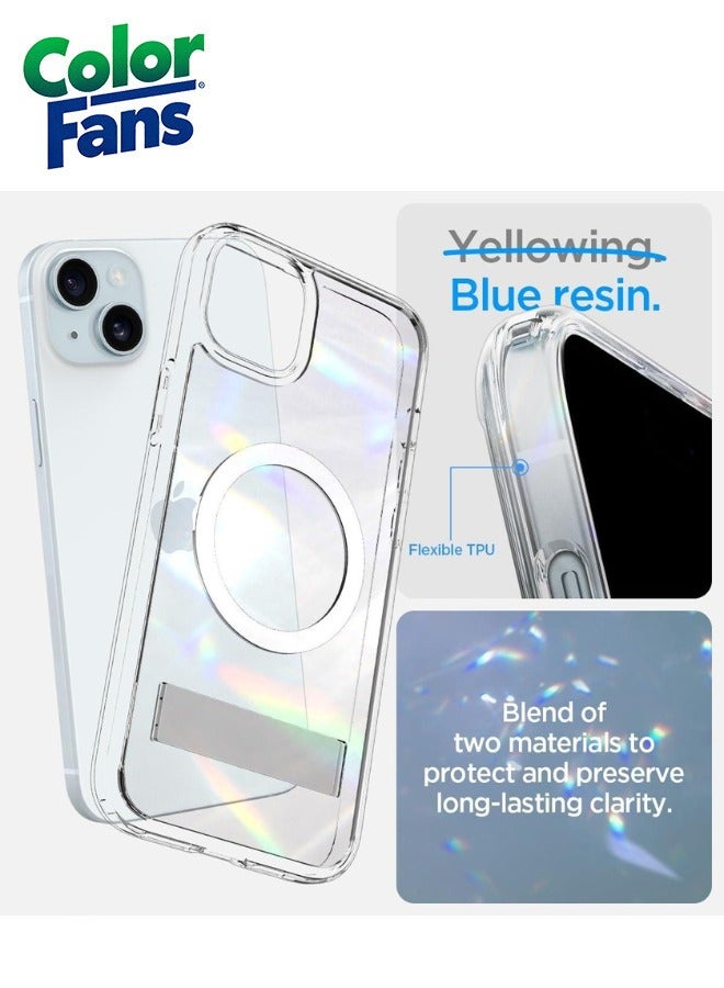 كولور فانس جراب هجين فائق إس ماج فيت لهاتف آيفون 14 بلس مع مسند مضاد للاصفرار - شفاف - Image 2