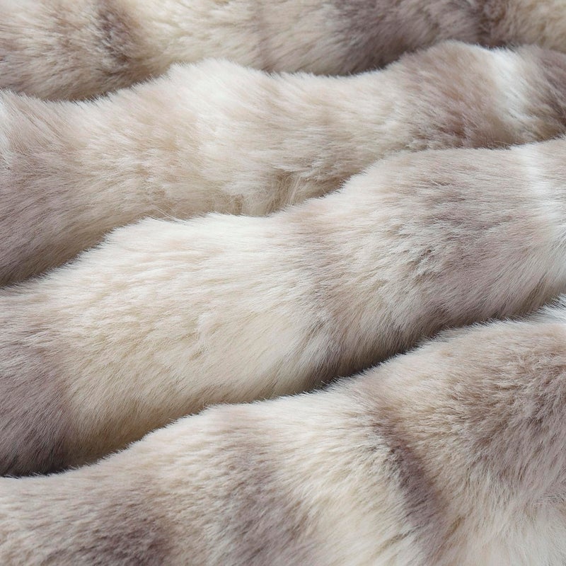 MADIZZ Pack of 2 Thick Plush Wool Throw Pillow Covers 12x20 Inch Grey Taupe Soft Neutral Decorative Throw Pillows Accent Boho Cushion Covers for Couch Sofa Bedroom Pillow Shell - Image 4