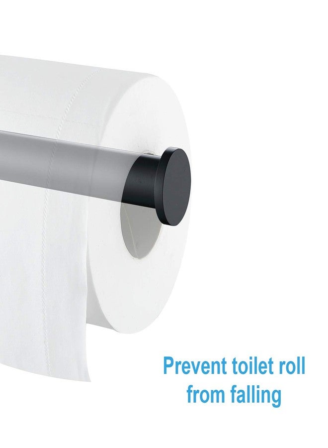 TASTOS Matte Black Toilet Paper Holder SUS304 Stainless Steel, Modern Round Tissue Roll Holders Wall Mount, Toilet Paper Roll Dispenser Bathroom 5 inch TP Holder for Kitchen Washroom - Image 5