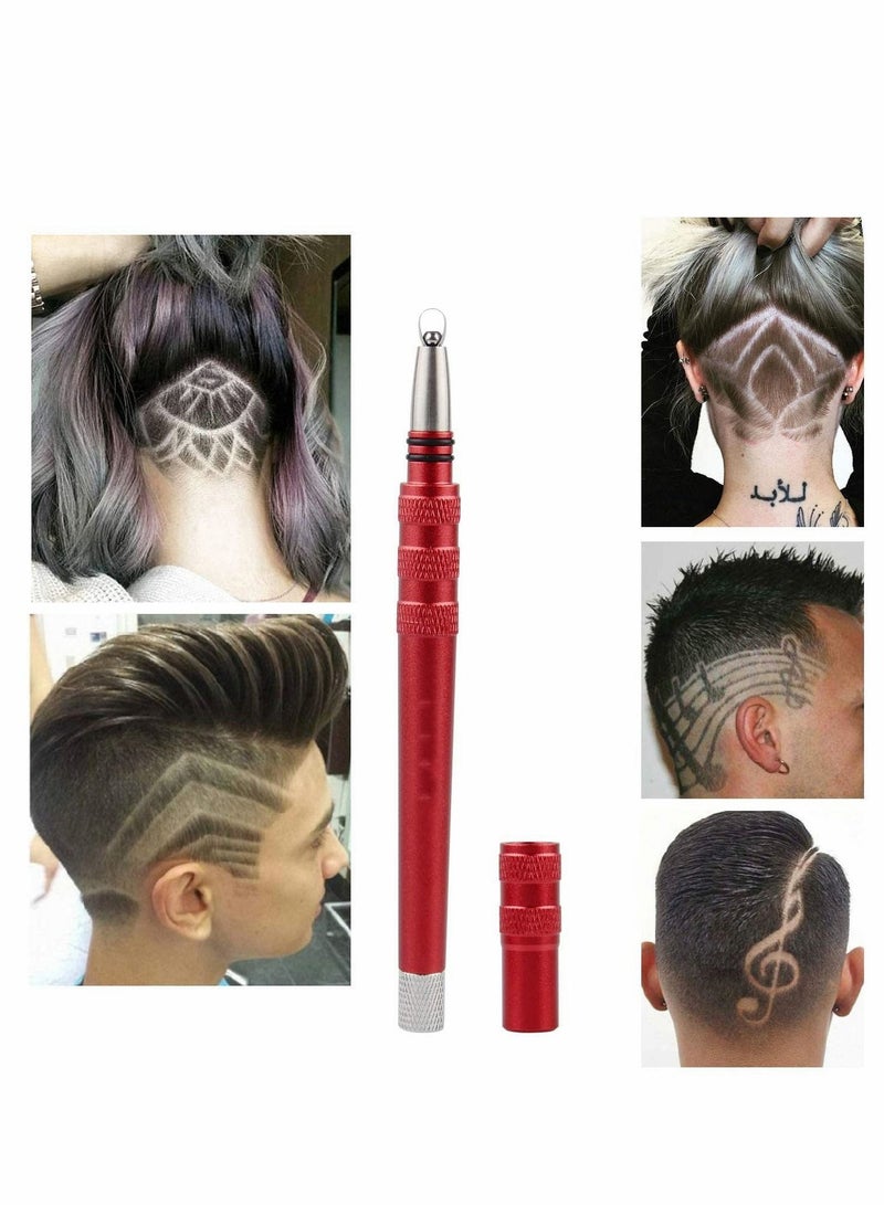 Excefore Hair Razor Pen, Hair Trim Styling Face Eyebrow Shaping Device, Engraved Pen with 20 Blades, DIY Hair Styling Eyebrows Beards Razor Tool - Image 5