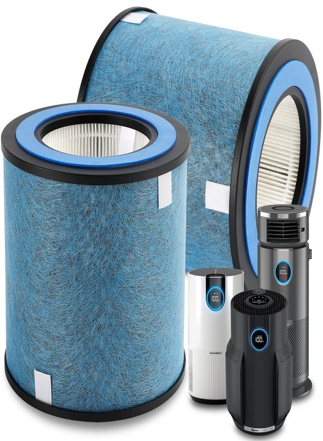 FilterEra HP152 NeverChange Filter Compatible with Shark HP152 HP153 Never Change Air Purifier HP100, HP102, HP102PET, HP102PETBL, HP132, HC450, HC451, HC452, HC455, Part # HE15FKPET, 2-Pack - Image 1