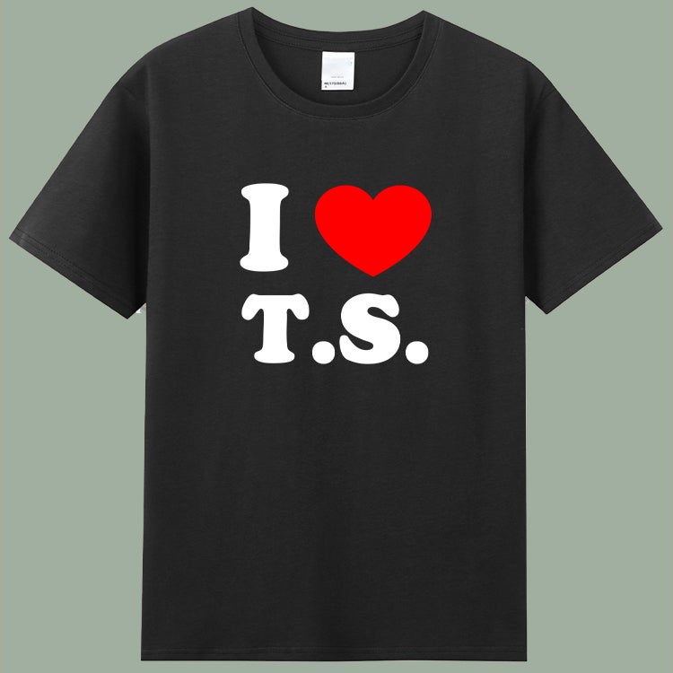 I Love Taylor Swift Mold ts Taylor Swift Concert Short Sleeve T-Shirt Clothes for Men and Women Summer Black abbreviated version
