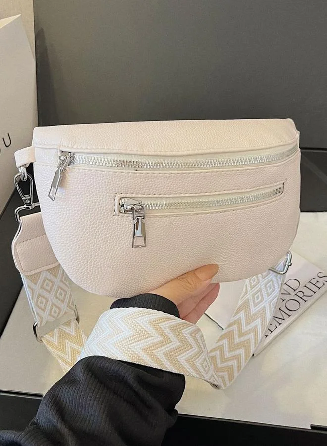 Take Two Solid Zip Closure Crossbody Bag