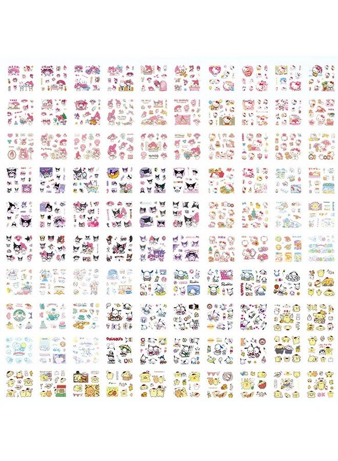Sanrio 100 Sheets Anime Girl Stickers Pack – Cute Aesthetic Kawaii Cartoon Vinyl Stickers for Scrapbooking, Journaling, Laptop, Room Decor & DIY Crafts - Image 5
