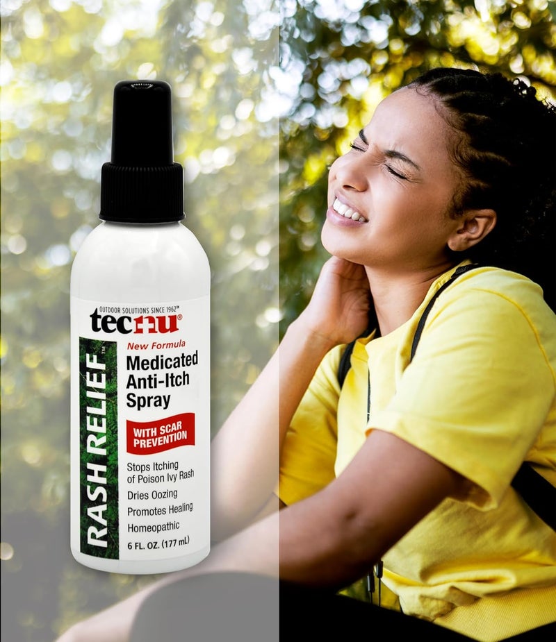Tecnu Rash Relief Medicated Anti Itch Spray with Scar Prevention, 6 Fl Oz, Protection & Itchy Skin Relief from Poison Ivy, Poison Oak, Rashes, Insect Bites & Sunburn, Homeopathic Skin Care - Image 2