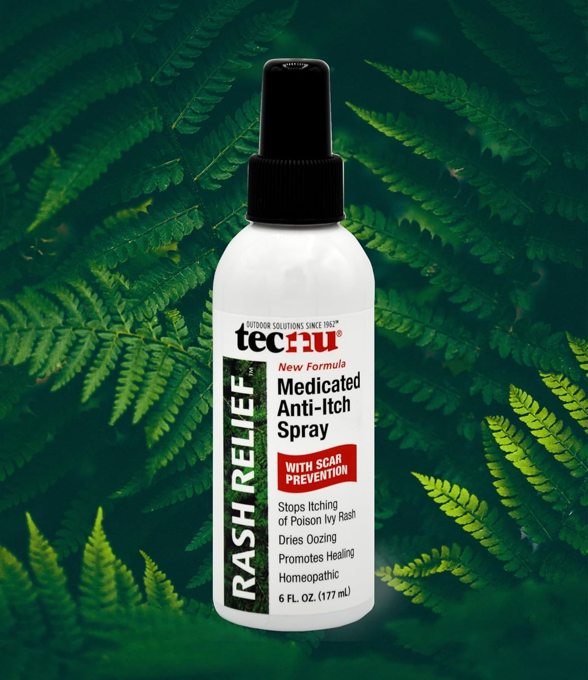 Tecnu Rash Relief Medicated Anti Itch Spray with Scar Prevention, 6 Fl ...