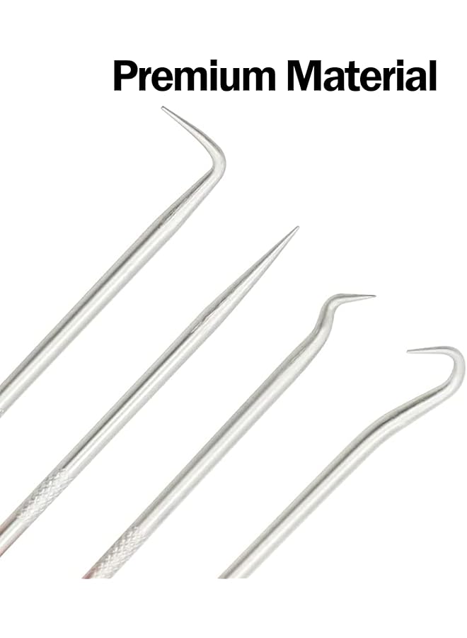 KASTWAVE Precision Hook Pick Set - 4 Pcs Automotive Tool Kit For Oil Seal, O-Ring, And Joint Ring Removal - Ideal For Car Repair And Maintenance - Image 2