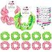 FineCheer 10 Sets Green and Pink Witch Gift for Girls Friendship Magic Bracelet and Scrunchie Bulk for Teen Themed Birthday Party Inspirational Thank You GiftsWitch Theme - Image 3