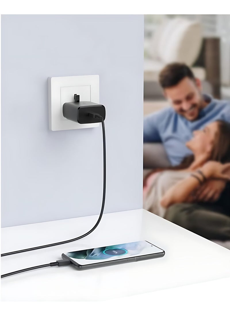 XiaoGiqi 25W USB C Super Fast Charging Power Adapter with 1m Cable Compatible with Samsung S24 S23 S22 S21 S20 Ultra S24+ S23+ S22+ S21+ A53 A15 A55 A54 for Home Office Travel - Image 4