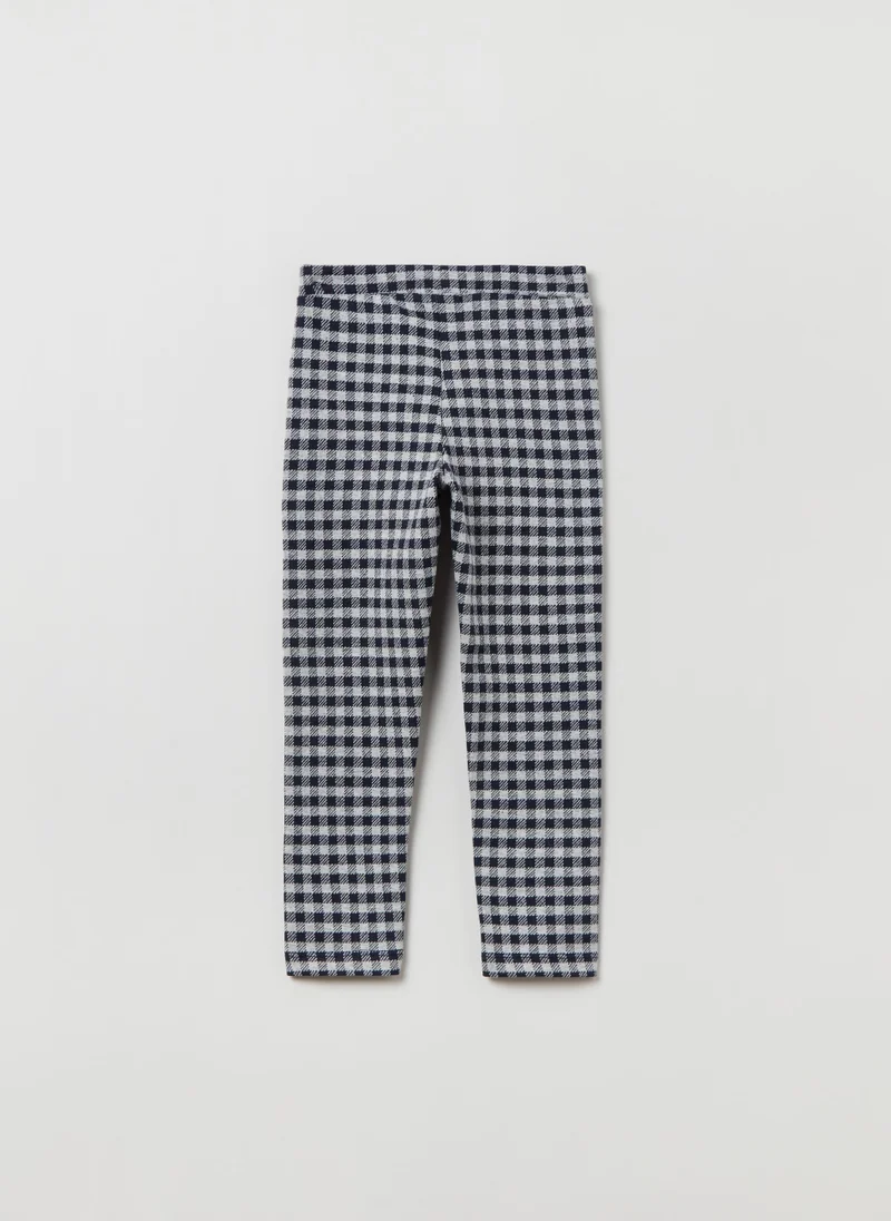 او في اس Patterned stretch leggings