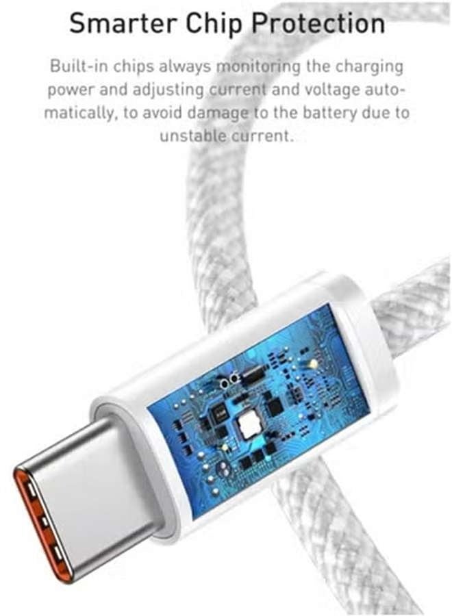 2 Packs Fabric Type C to Type C Fast Charging Cable MFi Certified, 2 Packs 60W Fast Charging Cable for iPhone 16 Pro Max/16 Pro/16 Plus/16/15/15 Plus/15 Pro/15 Pro Max, Galaxy S24 S23 S22, iPad Pro, MacBook Air and More (White, 1m) - Image 4