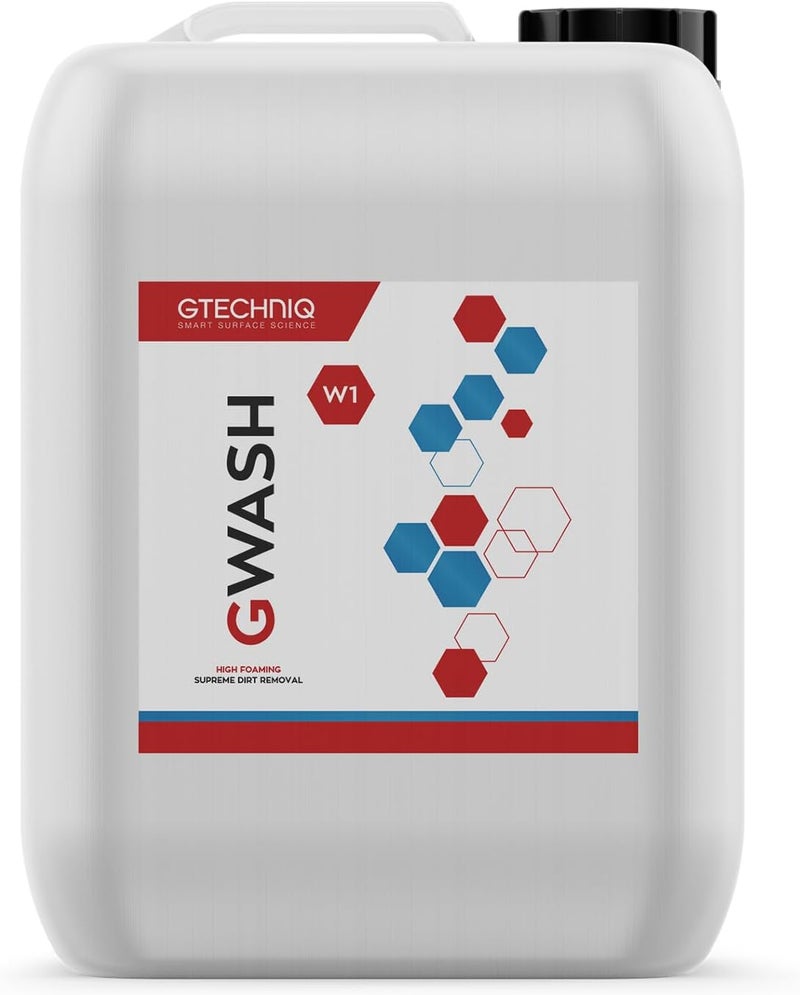 Gtechniq W1 GWash - High Foam Content; Breaks Bond Between Dirt Film and Paintwork; Lubricates for Minimal Surface Abrasion; Maximum Gloss Retention; Reduced Micro Scratching (5 Liters) - Image 1