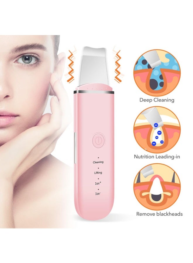 عام جهاز تنظيف البشرة بالموجات فوق الصوتية وملعقة اهتزاز للوجه، مزيل الرؤوس السوداء 7 في 1 لتنظيف المسام العميقة، ورفع الوجه، وتقشير التجويف، مجرفة تنظيف الوجه للنساء والرجال - Image 3