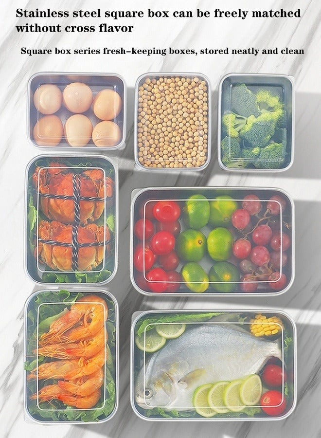 XiuWoo 3-Piece Electrolytic Process Stainless Steel Food Containers Set Food Packaging Boxes Lunch Boxes 600ML/1000ML/1600ML - Image 4