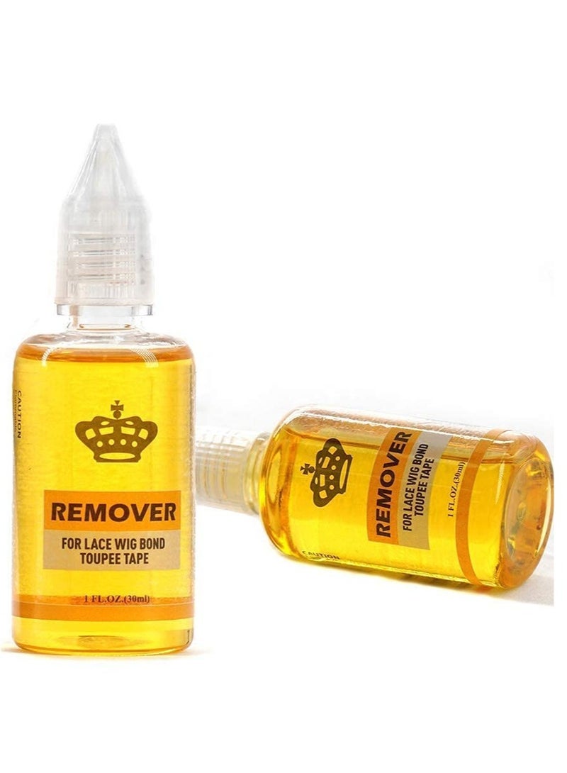 2pack Removes Hair Glue, Wig Tape, Double Sided Extension Tape,30ml Tape Remover for Hair Extensions Remover for Lace Wig Bond Toupee Tape in Hair Extensions Adhesive - Image 1