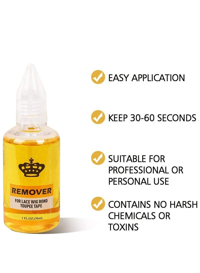 2pack Removes Hair Glue, Wig Tape, Double Sided Extension Tape,30ml Tape Remover for Hair Extensions Remover for Lace Wig Bond Toupee Tape in Hair Extensions Adhesive - Image 3