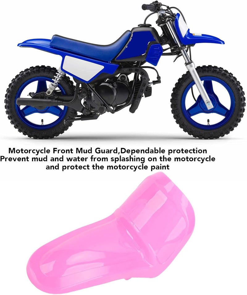 Generic Motorcycle Front Mudguard Plastics, ABS Shockproof Motorcycle Front Mud Flap Guard, Easy Installation for PW50 PY50 Y Zinger 1998 to 2024 (Rosy) - Image 3