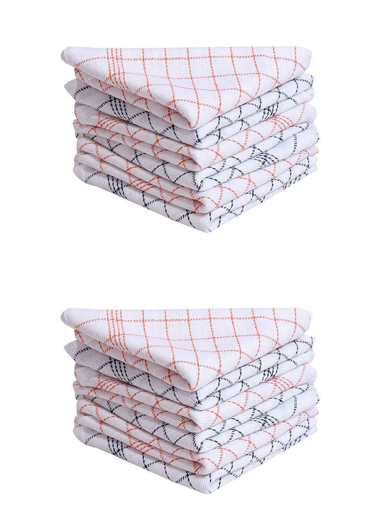 HSR Collection Cotton Multipurpose Kitchen Napkins, (18X18 Inches, Multicolour) - Pack of 12 - Image 1