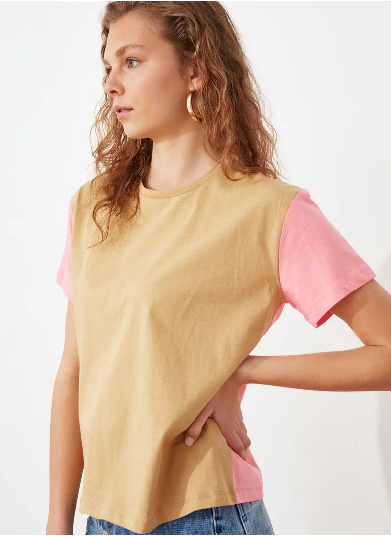 trendyol Colorblock Knitted T-Shirt