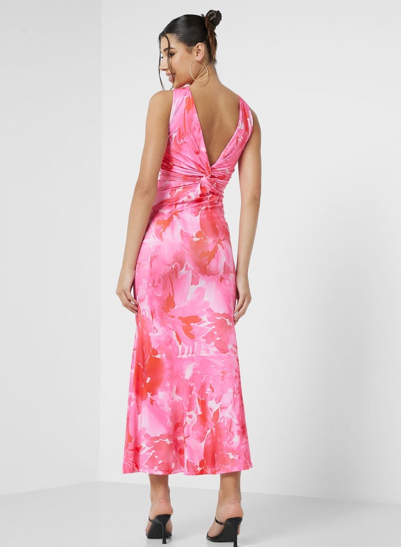 Ginger Floral Knot Midi Dress  - Image 2