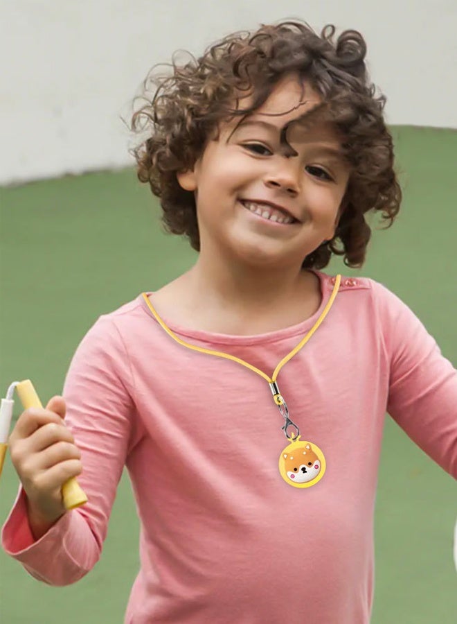 2PCS Cute Case for AirTag Necklace Design, Air Tag Necklace Soft Silicone Protective Air Tags Holder with Key Ring - Image 2