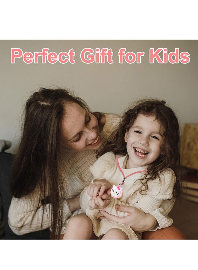 2PCS Cute Case for AirTag Necklace Design, Air Tag Necklace Soft Silicone Protective Air Tags Holder with Key Ring - Image 5