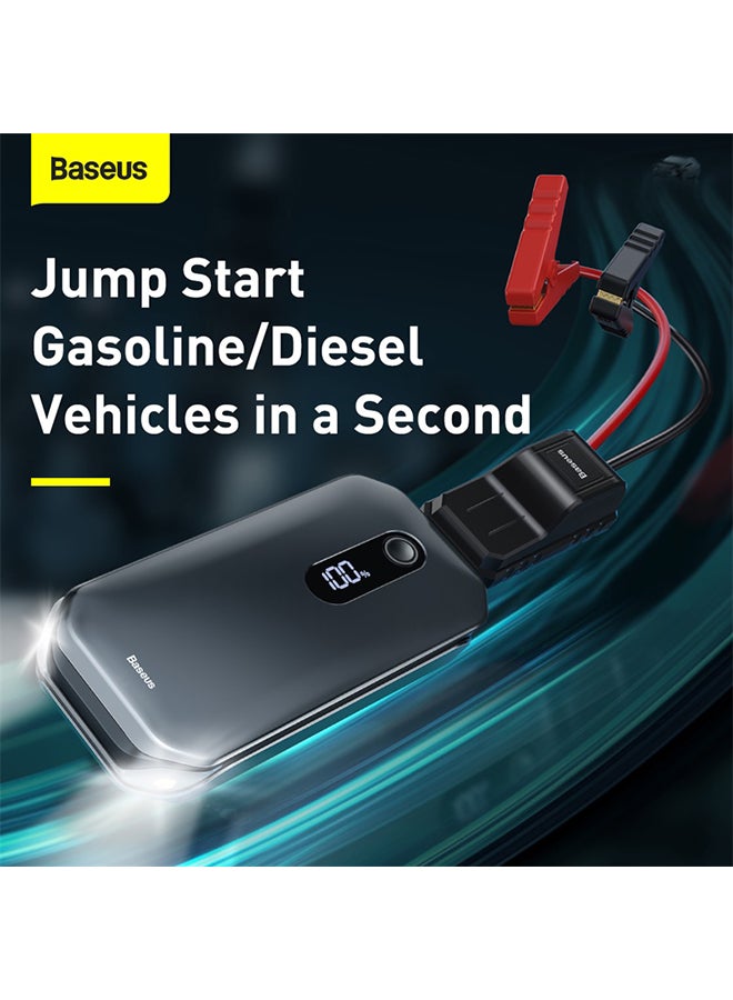 Baseus Super Energy Pro Car Jump Starter 6.0L Gasoline and 3.5L Diesel 12V Portable Power Pack Automotive Battery Booster Charger with USB Port Smart Jumper - Image 3