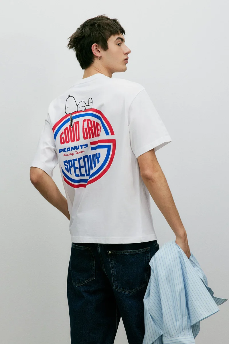 اتش اند ام Loose Fit Printed T-shirt