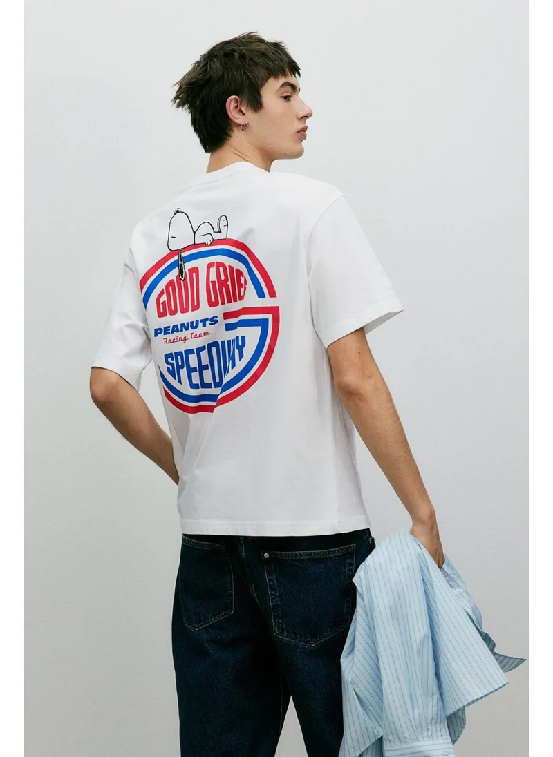 اتش اند ام Loose Fit Printed T-shirt