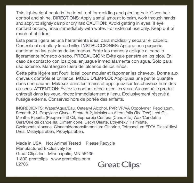 GREAT CLIPS Solutions Tea Tree Paste 3.4oz | Easy Pump | Peppermint Scent | Mold and Style Hair - Image 5