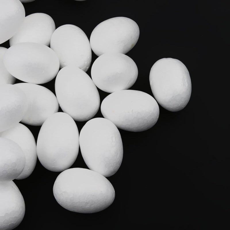 klarako5/10/50Pcs White Modelling Craft Polystyrene Foam Eggs Decors Kids Paint Crafts klarakoWhite, 5cm - Image 5