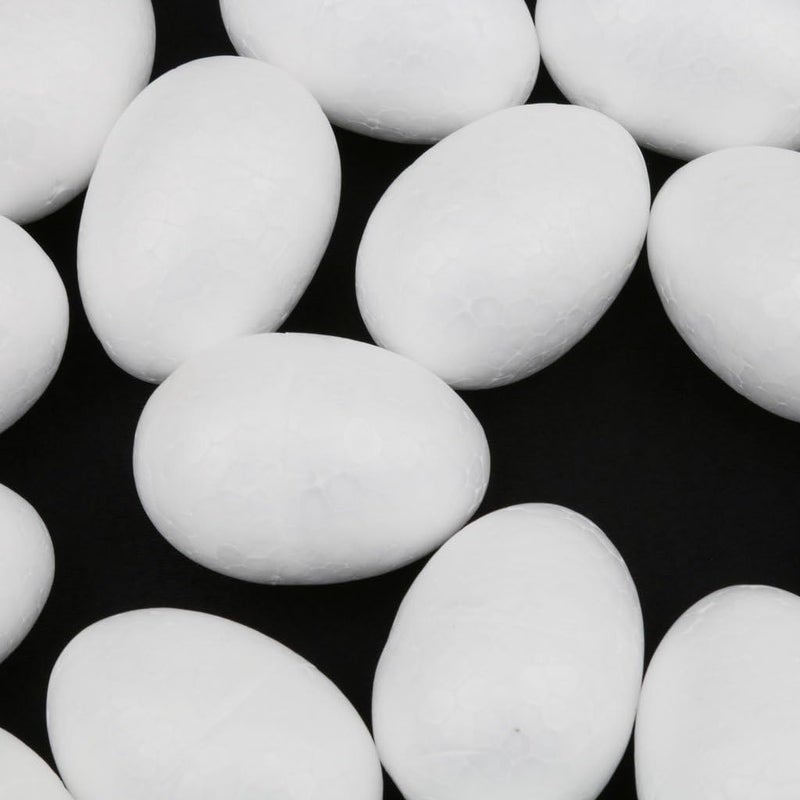 klarako5/10/50Pcs White Modelling Craft Polystyrene Foam Eggs Decors Kids Paint Crafts klarakoWhite, 5cm - Image 3