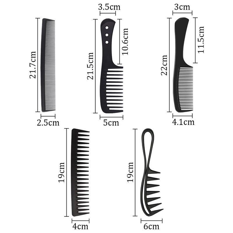TRKETK 5 Pieces Wide Tooth Comb, Large Tooth Combs, Hair Combs Curl Comb Set Hair Combs Hairdressing Comb Anti-Static Heat Resistant - Image 2
