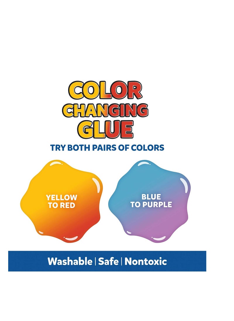 Elmer’s Colour Changing Slime Kit | Slime Supplies Include Colour Changing Glue | with Magical Liquid Slime Activator | Activates with UV Light