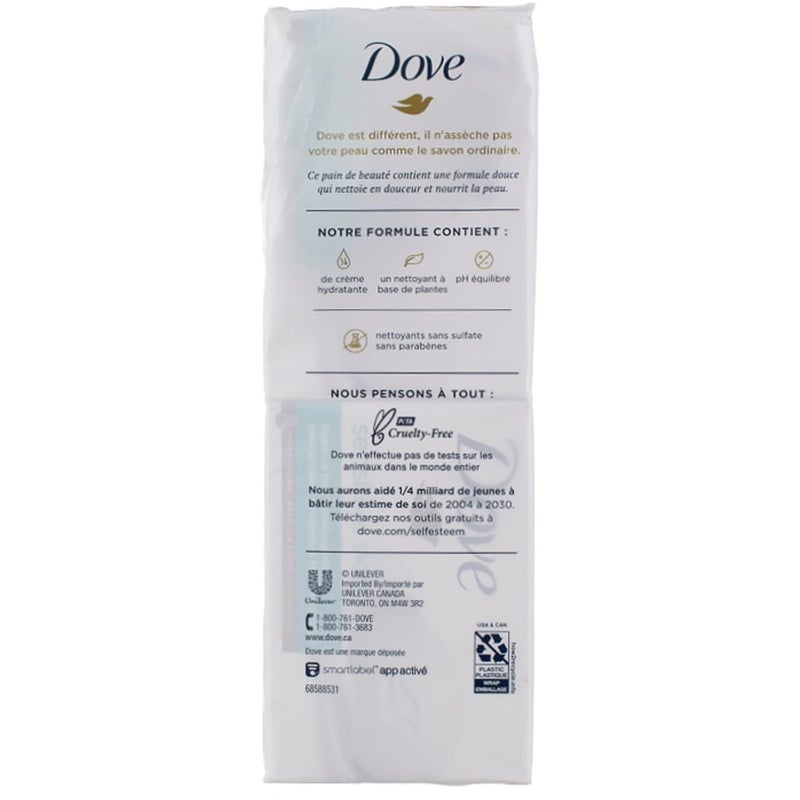 Dove Sensitive Skin Hypo-Allergenic Beauty Bar Soap, Unscented, 4 Ounces, 6-Pack - Image 4